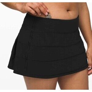 Lululemon Pace Rival Mid-Rise Skirt Size 4 black tennis skirt
